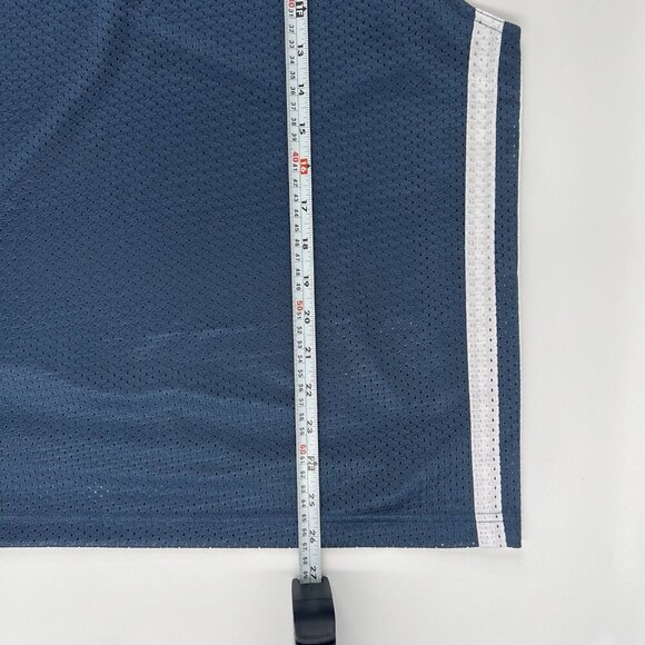 Adidas Men's Small Primegreen Basketball Mesh Tank Top Navy Blue Classic Stripes - Picture 3 of 7